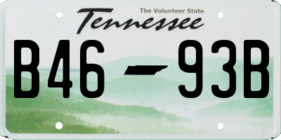 TN license plate B4693B