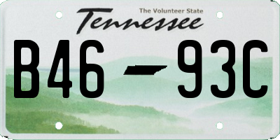 TN license plate B4693C