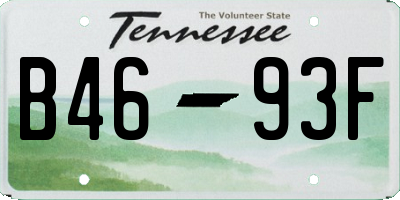 TN license plate B4693F