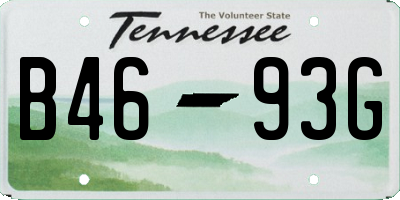 TN license plate B4693G