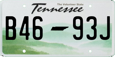 TN license plate B4693J