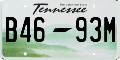 TN license plate B4693M