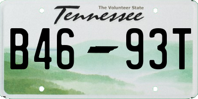 TN license plate B4693T