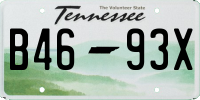 TN license plate B4693X