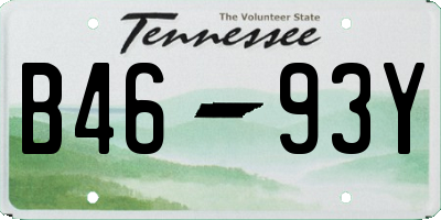 TN license plate B4693Y