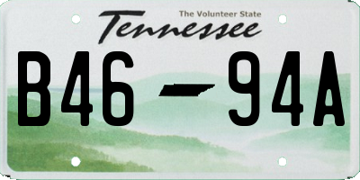 TN license plate B4694A