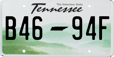 TN license plate B4694F