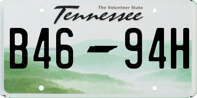 TN license plate B4694H