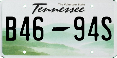 TN license plate B4694S