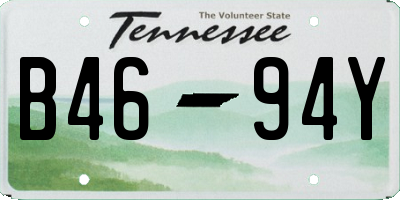 TN license plate B4694Y