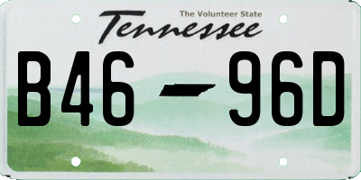 TN license plate B4696D