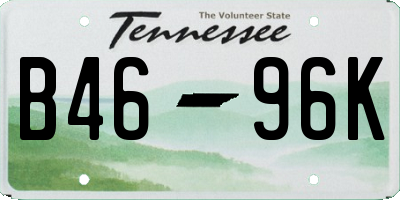 TN license plate B4696K
