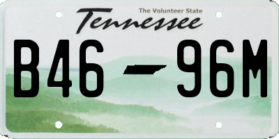 TN license plate B4696M