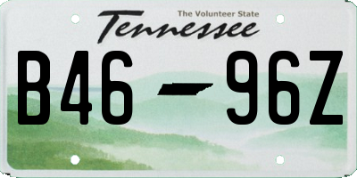 TN license plate B4696Z