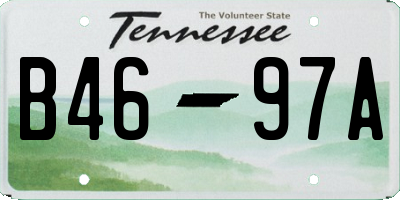 TN license plate B4697A