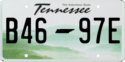 TN license plate B4697E