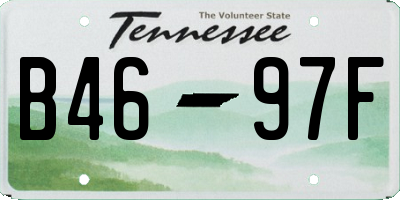 TN license plate B4697F