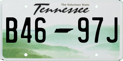 TN license plate B4697J