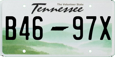 TN license plate B4697X