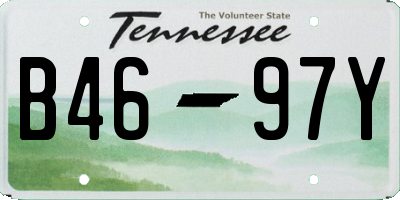 TN license plate B4697Y