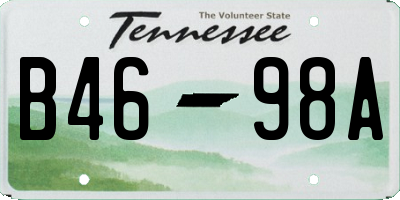 TN license plate B4698A
