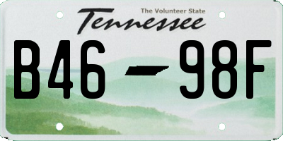 TN license plate B4698F