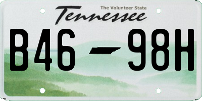 TN license plate B4698H
