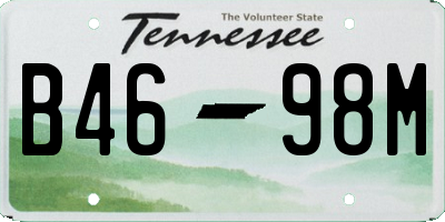 TN license plate B4698M