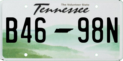 TN license plate B4698N