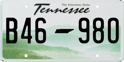 TN license plate B4698O
