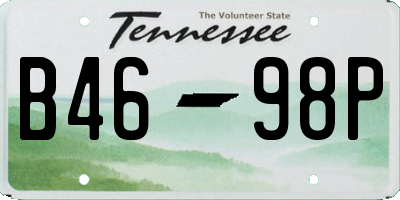 TN license plate B4698P