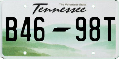 TN license plate B4698T