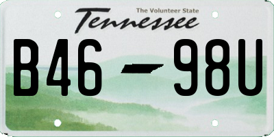 TN license plate B4698U
