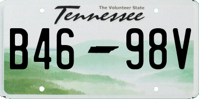 TN license plate B4698V