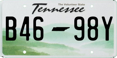 TN license plate B4698Y