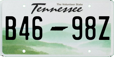TN license plate B4698Z