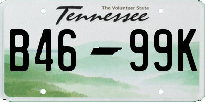 TN license plate B4699K