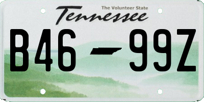 TN license plate B4699Z