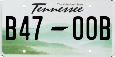TN license plate B4700B