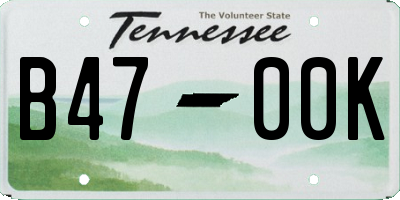 TN license plate B4700K