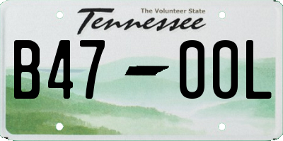 TN license plate B4700L