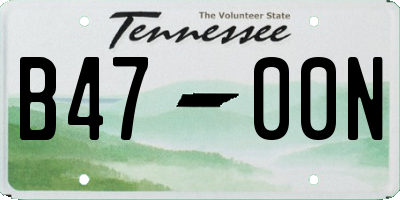 TN license plate B4700N