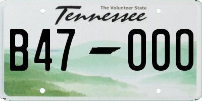 TN license plate B4700O