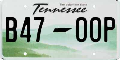 TN license plate B4700P