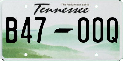 TN license plate B4700Q