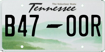 TN license plate B4700R