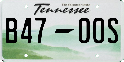TN license plate B4700S