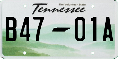 TN license plate B4701A