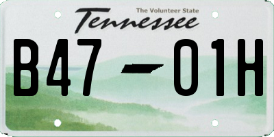 TN license plate B4701H