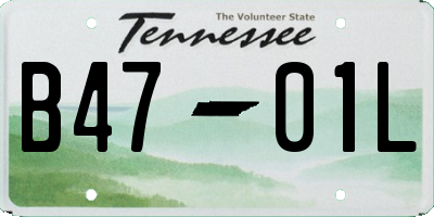 TN license plate B4701L